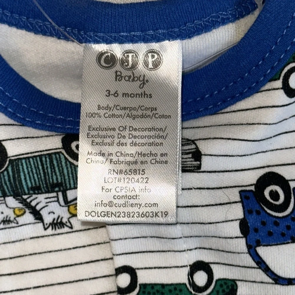 3 to 6 month Baby Boy Romper‎ Giraffe Elephant One Piece Outfit NWT
